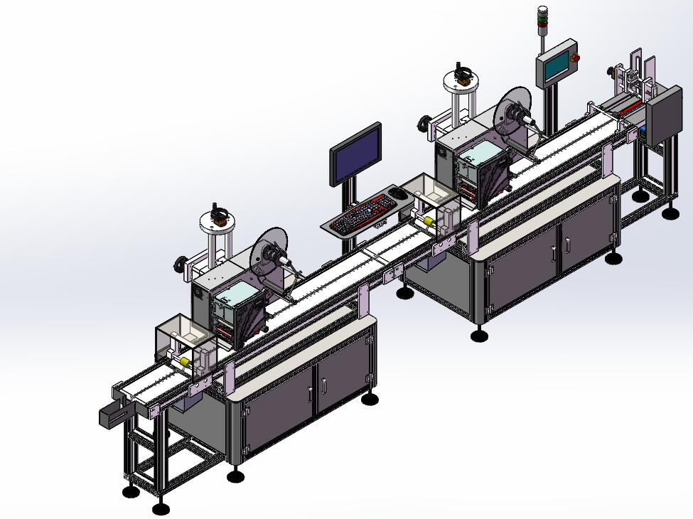 分頁雙工位打印貼標機